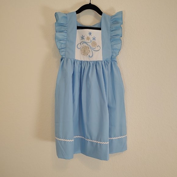 Smock Candy 5T 5 Ice Princess Dress Costume NWOT Frozen Elsa Short Sleeve Disney - Picture 1 of 6